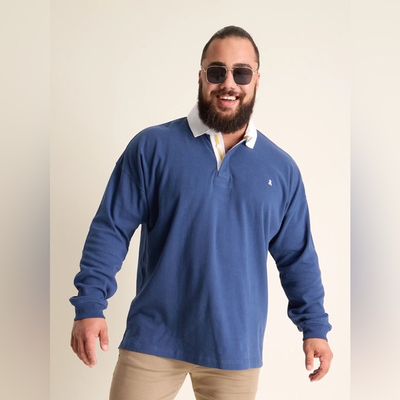 💛Chubbies Men XXL The Do Me A Solid Rugby-Inspired Shirt - Picture 5 of 5